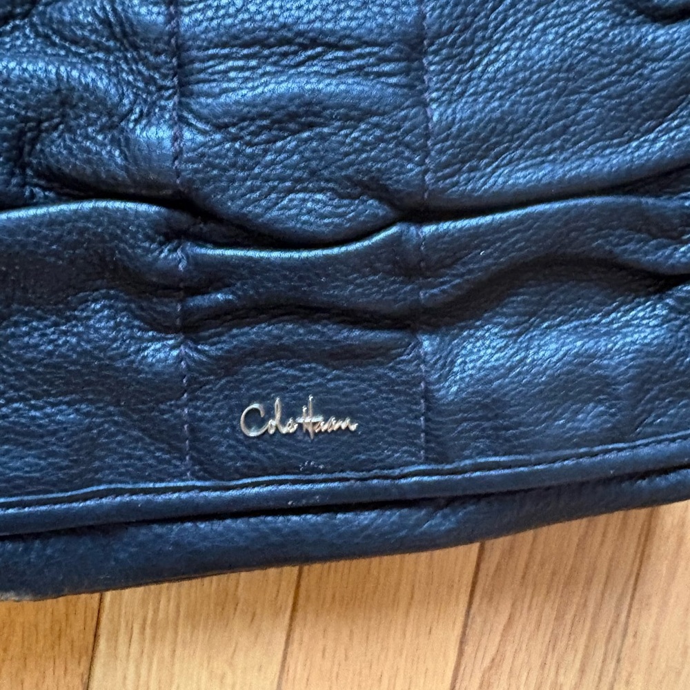 Cole Haan, black leather handbag, removable chain strap, VGUC - Picture 11 of 12